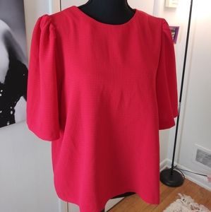 H&M bright RED  blouse